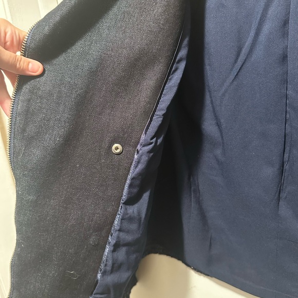 White House Black Market Blue Shimmer Tweed Moto Jacket 4 - Picture 13 of 13